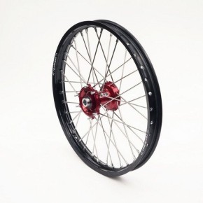 Ruota REX Anteriore 21" x 1,60 BETA - Cerchio nero - Mozzo rosso - RX2500036