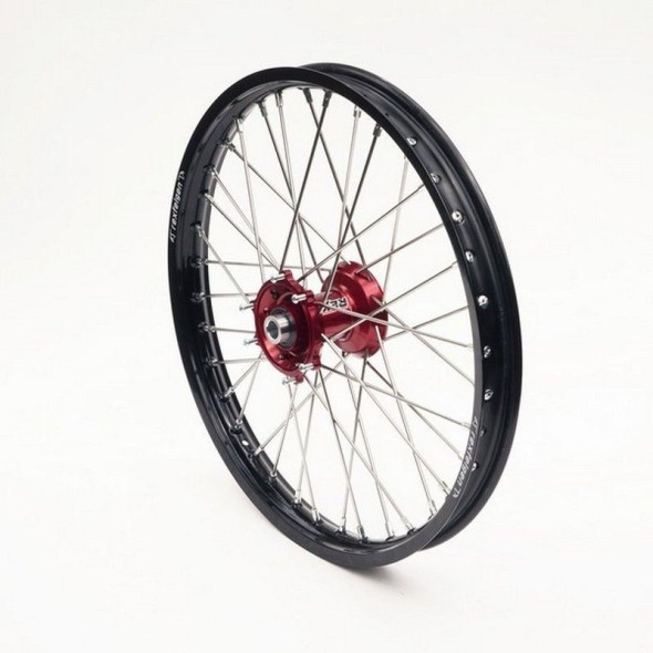 Ruota REX Anteriore 21" x 1,60 BETA - Cerchio nero - Mozzo rosso - RX2500036