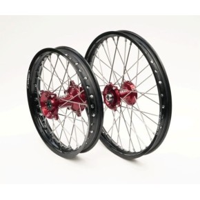 Ruota REX Anteriore 21" x 1,60 GAS GAS - Cerchio nero - Mozzo rosso - RX2200136