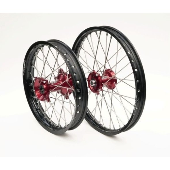 Ruota REX Posteriore 19" x 2,15 GAS GAS - Cerchio nero - Mozzo rosso - RX2222036