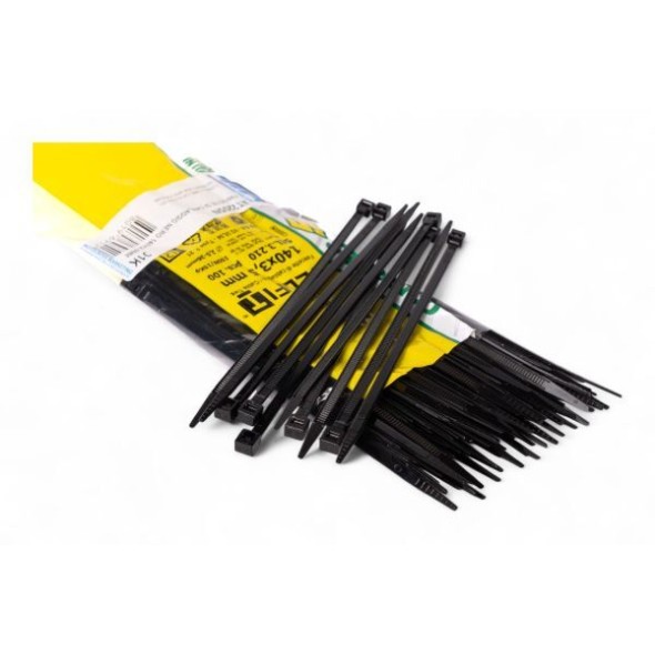 Fascette di cablaggio in nylon - Lunghezza 140mm, larghezza 3,5mm (100 pezzi)