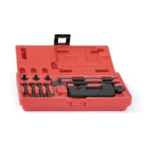 Attrezzo taglia/ribatti catene semi-professionale per catene con passo 415-420-428-520-525-530-532