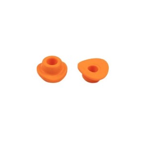 Gommino valvola camera d'aria arancione (2 pezzi)