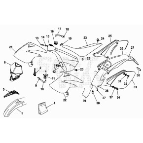 PARAFANGO ANT.RR MOTARD STD -BIANCO - 014.43.105.10.51