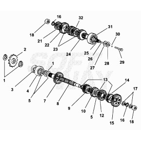 ALBERO SECONDARIO CAMBIO (01.0436.5) - 34.00261.000