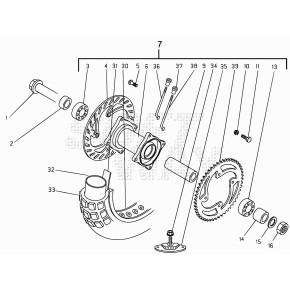 RUOTA POST. RR 4T RE 125CC NERO Z.54 - 27.04870.059