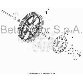 DIST.RUOTA ANT.(L/NO DISCO)VEM125 MOTARD - 021.41.004.00.00