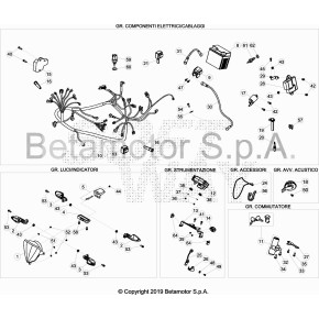 CAVO IMPIANTO MOTORINO AVVIAMENTO VEM125 - 021.40.031.00.00