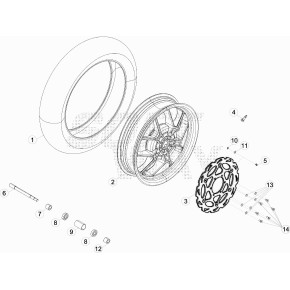 DISTANZIALE INT. MOZZO ANT. MOTARD TRACK - 13.62729.000