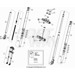 FORCELLA COMPLETA D41 RED RR 2T TRACK - 024.34.023.80.53