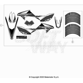 DECALCO SERIE COMPLETA - KIT - MOTARD WH - 024.43.081.82.51