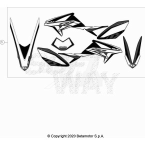 DECALCO SERIE COMPLETA RED RR 2T - 024.43.071.82.97